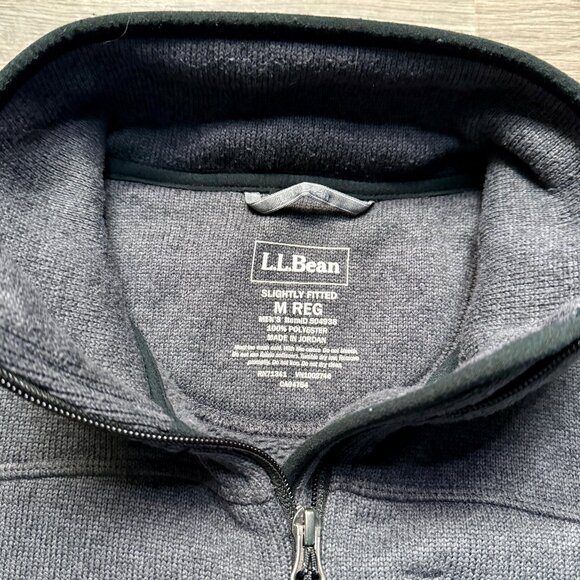 L.L. Bean Men's Sweater Fleece Full-Zip Jacket - Dark Grey - Picture 4 of 6